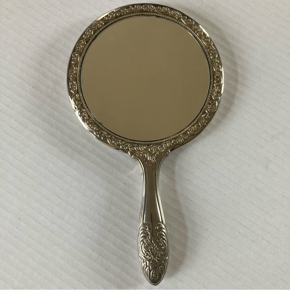 Silver Plated Antique Mirror - Picture 2 of 4